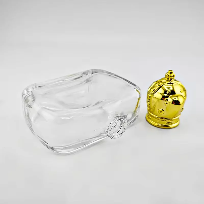 Rectangular Glass Perfume Bottle with Pump Sprayer image 4
