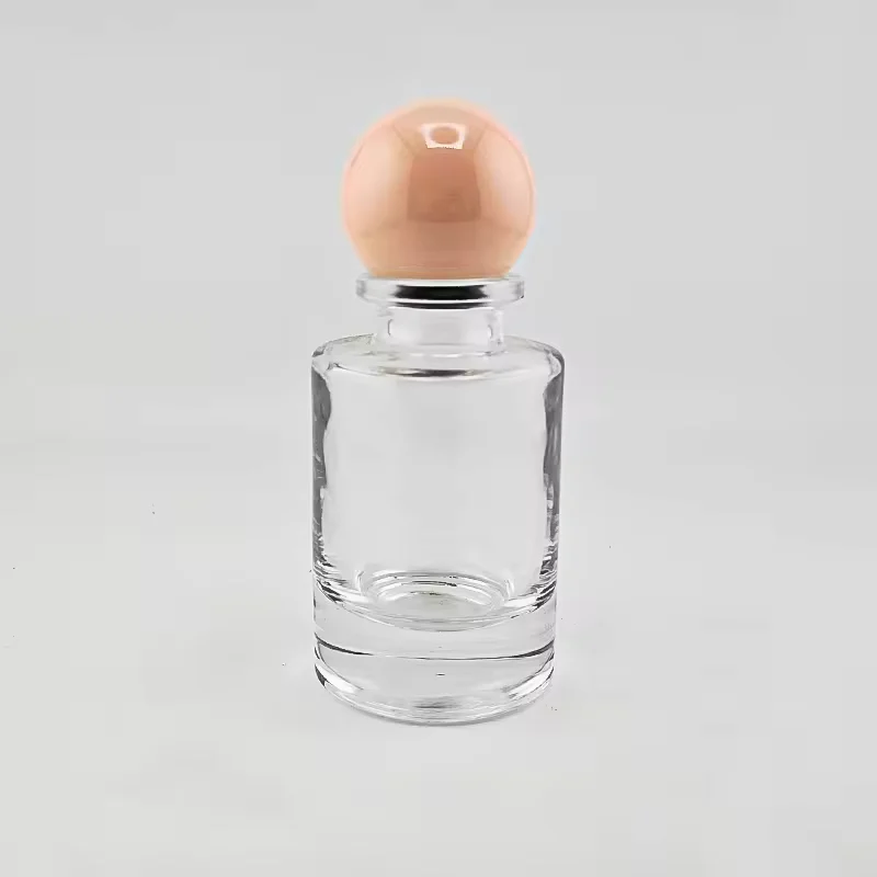 Clear Round Glass Perfume Bottle