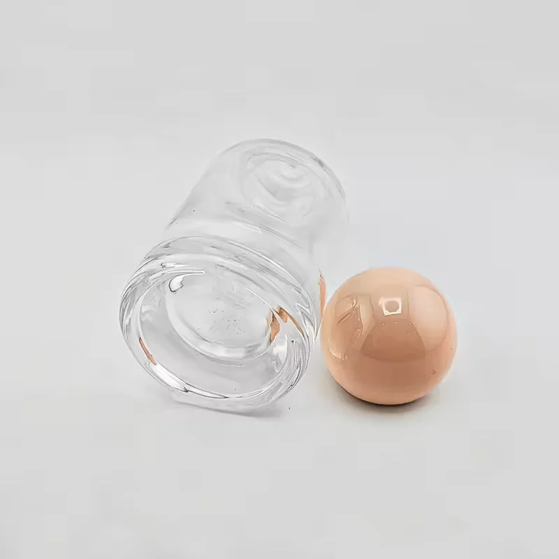 Clear Round Glass Perfume Bottle image 2