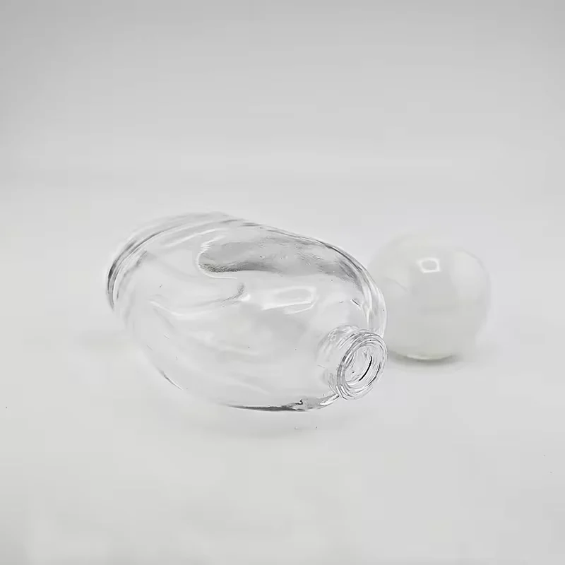 Gradient Round Glass Perfume Bottle with Refillable Design image 4
