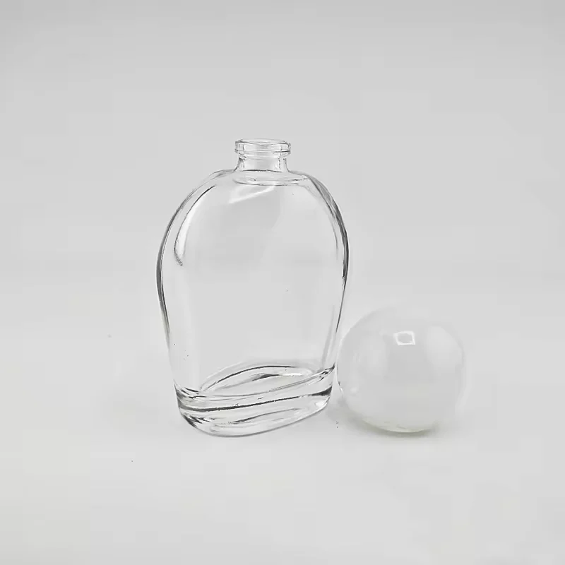 Gradient Round Glass Perfume Bottle with Refillable Design image 5