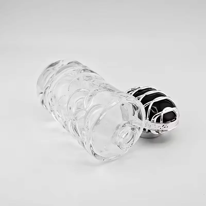 Round Glass Perfume Bottle with Refillable Design image 3
