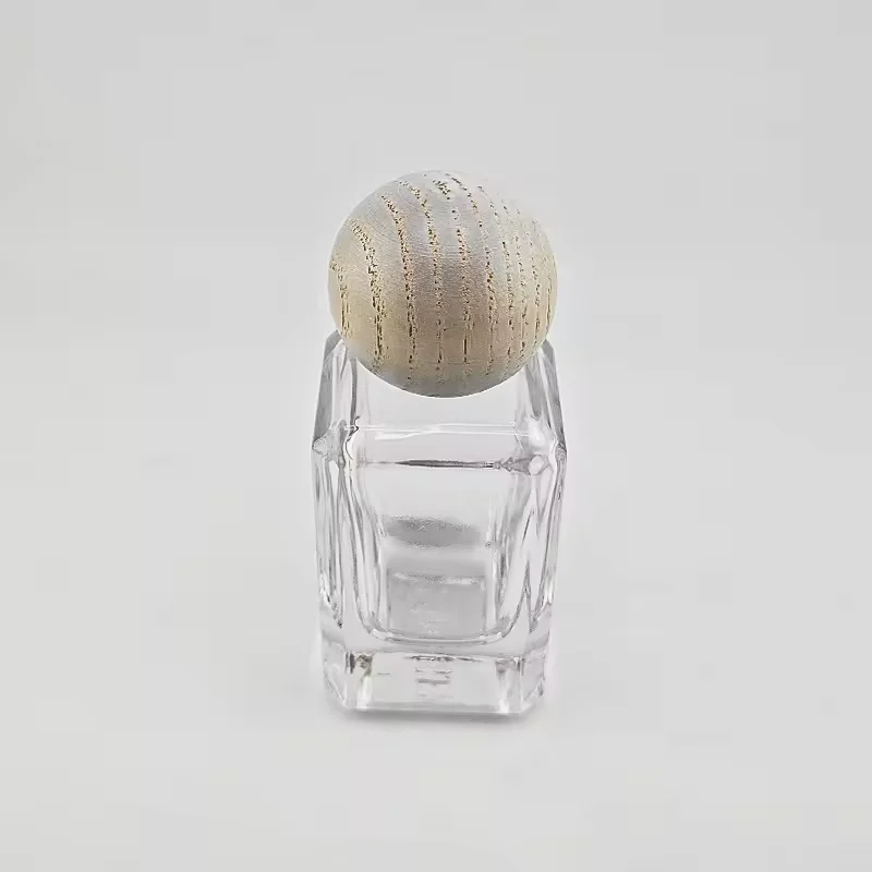 Clear Round Glass Perfume Bottle image 3