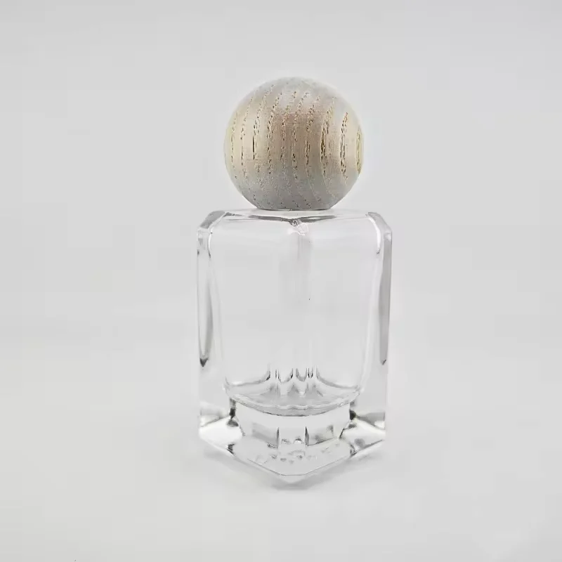 Clear Round Glass Perfume Bottle image 4