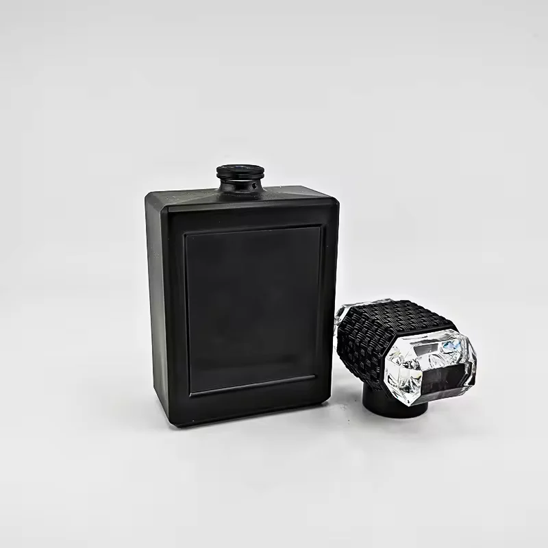 Black Oval Glass Perfume Bottle image 2