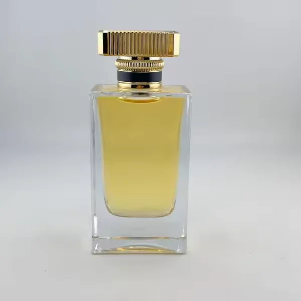 Square Glass Perfume Bottle with Refillable Design