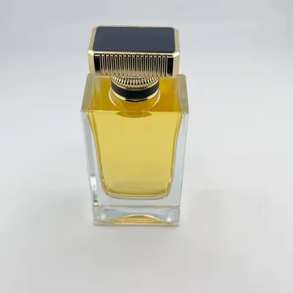 Square Glass Perfume Bottle with Refillable Design image 4