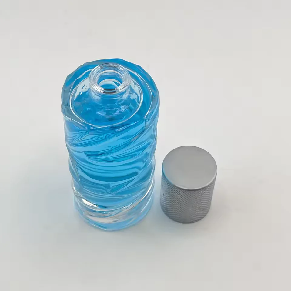 Cylindrical Glass Perfume Bottle with Refillable Design image 5