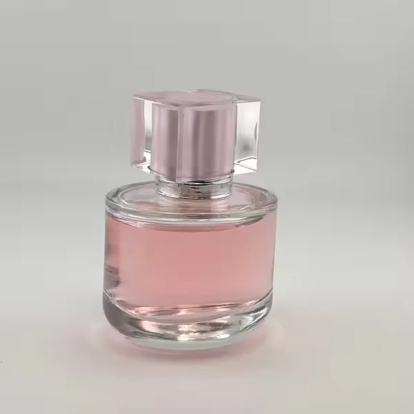 Clear Round Glass Perfume Bottle