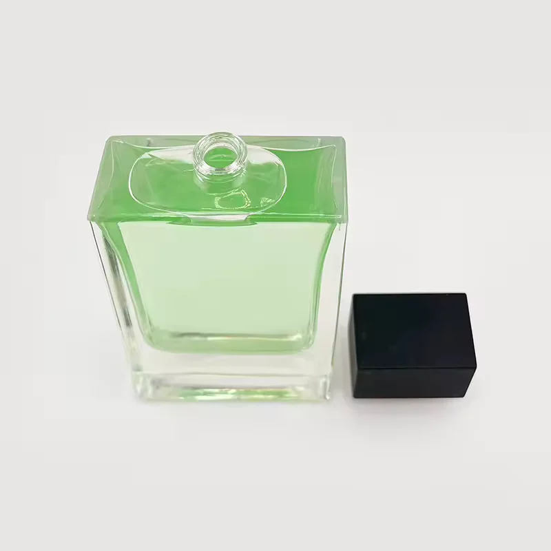 Clear Square Glass Perfume Bottle image 3