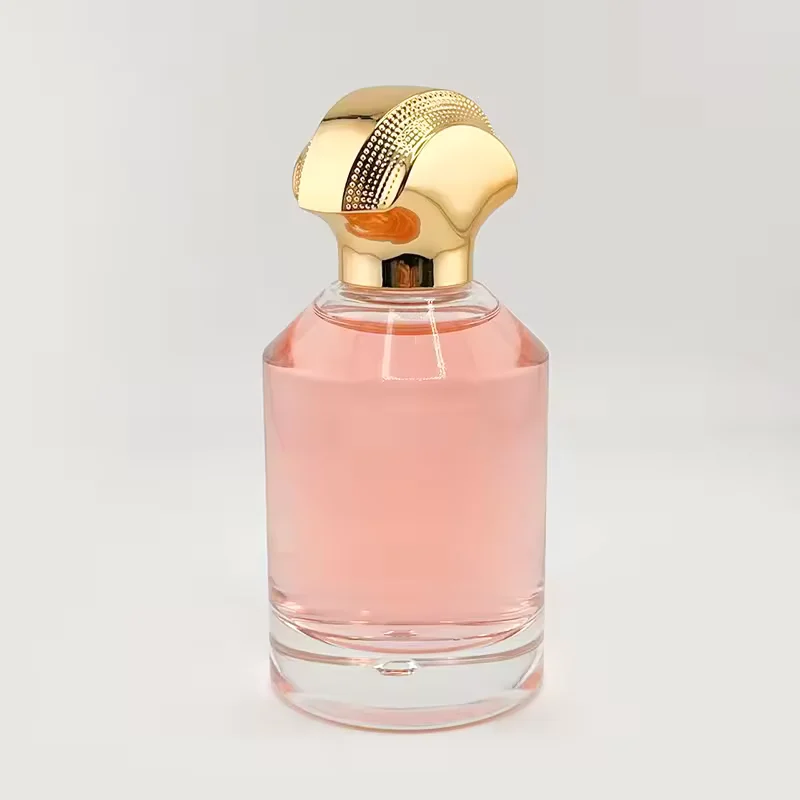 Cylindrical Glass Perfume Bottle with Crimp Neck