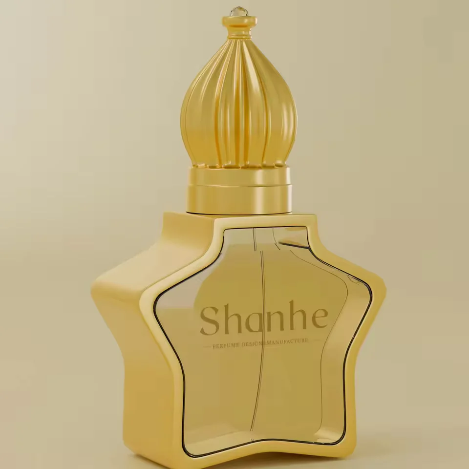 Round Glass Perfume Bottle with Pump Sprayer