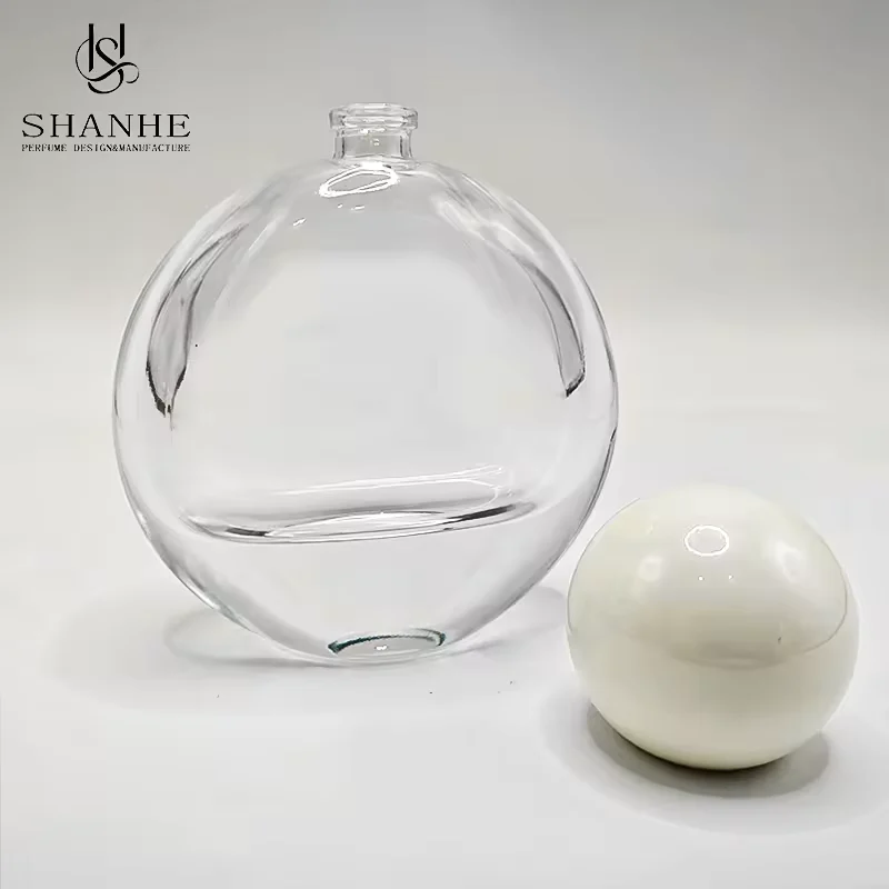 Black Round Glass Perfume Bottle