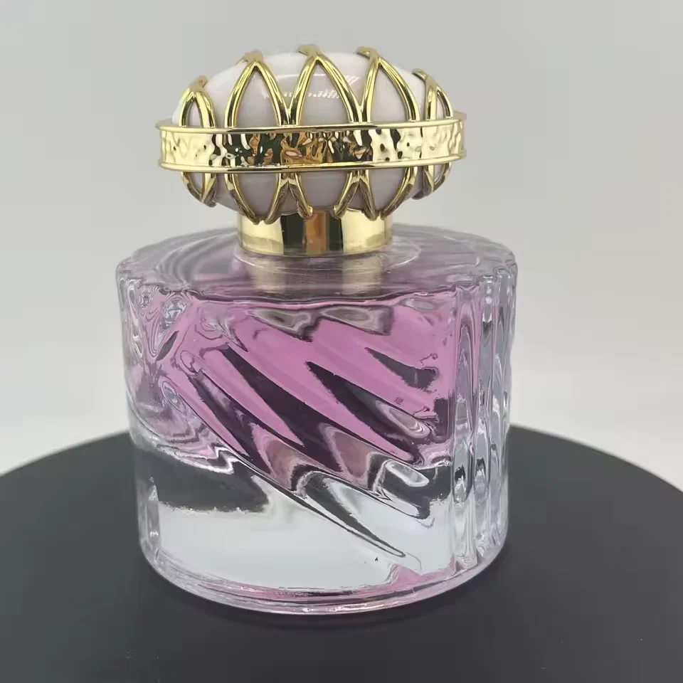 Cylindrical Glass Perfume Bottle