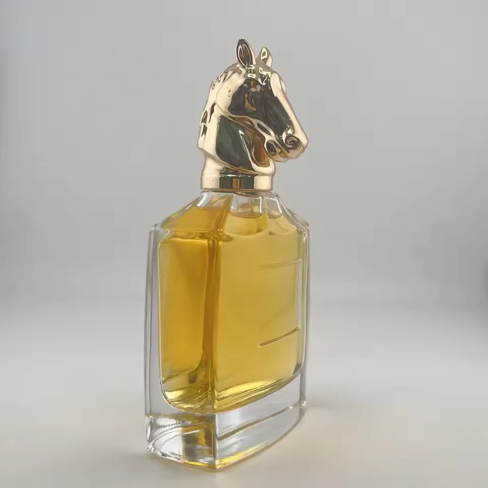 Square Glass Perfume Bottle with Pump Sprayer