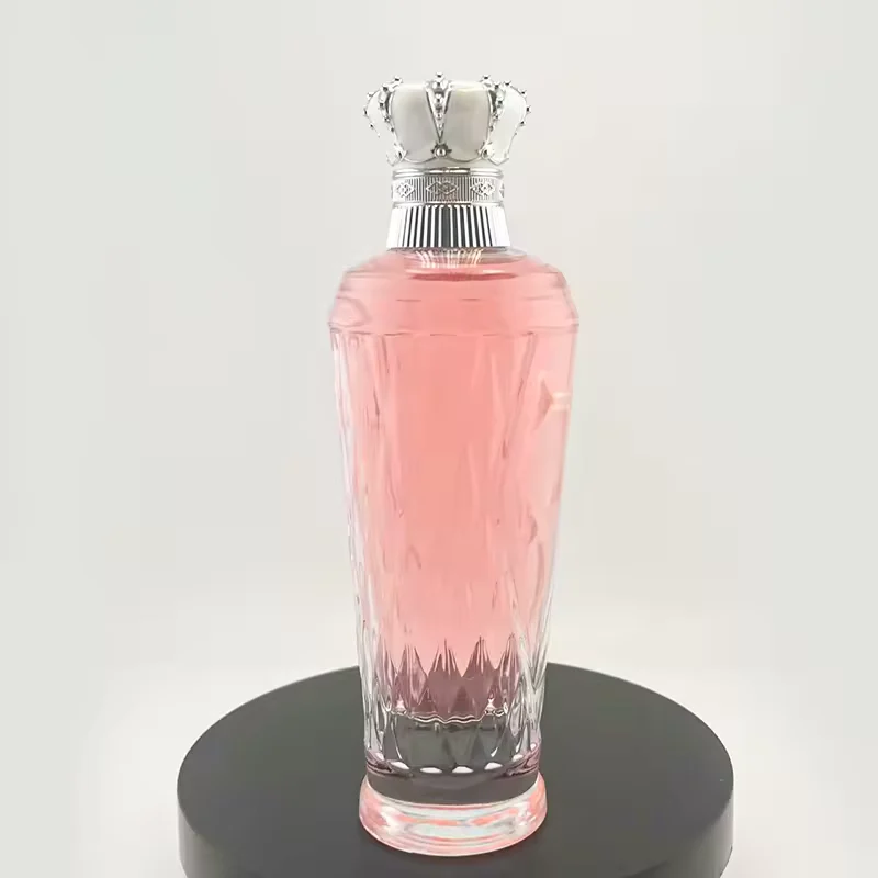 Square Glass Perfume Bottle with Wood Cap