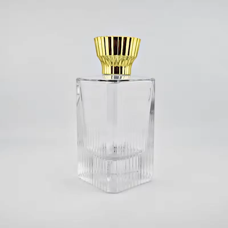 Square Glass Perfume Bottle with Refillable Design