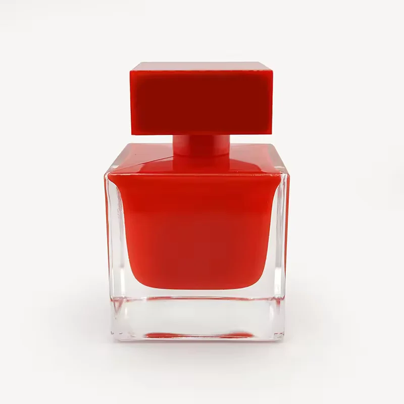Clear Square Glass Perfume Bottle
