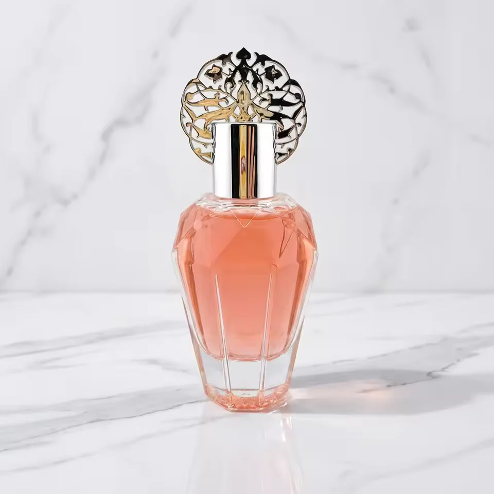 Cylindrical Glass Perfume Bottle with Crimp Neck