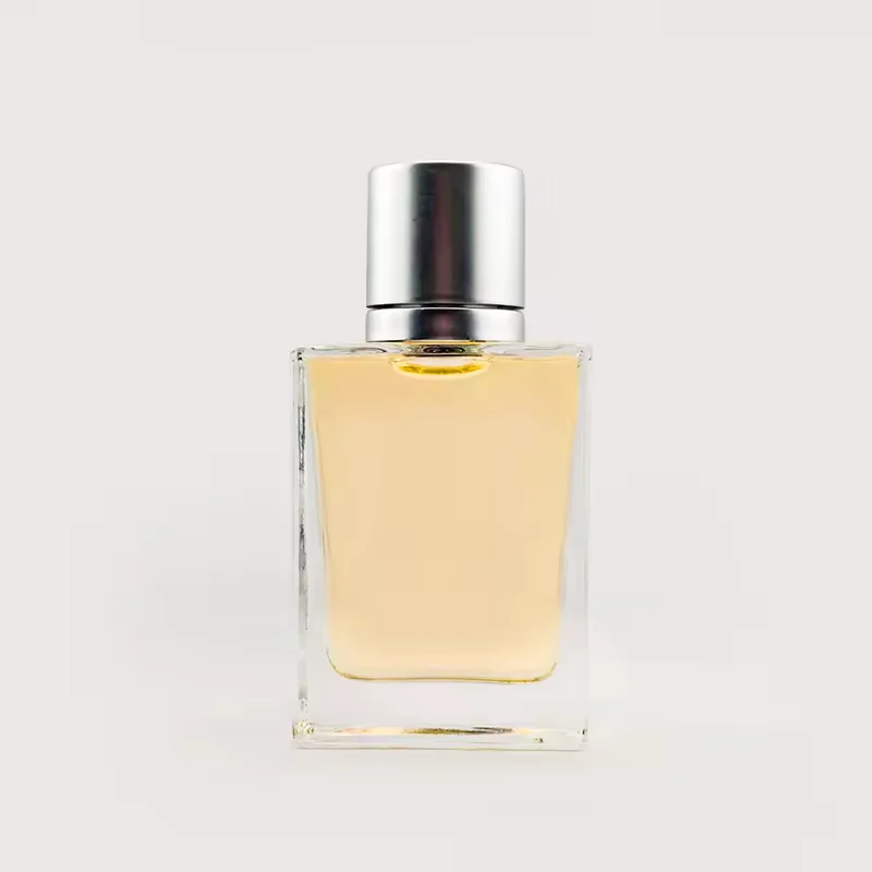 Square Glass Perfume Bottle with Crown Cap
