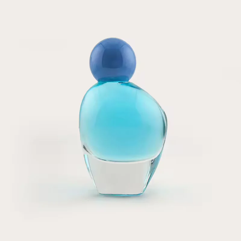 Cylindrical Glass Perfume Bottle with Pump Sprayer