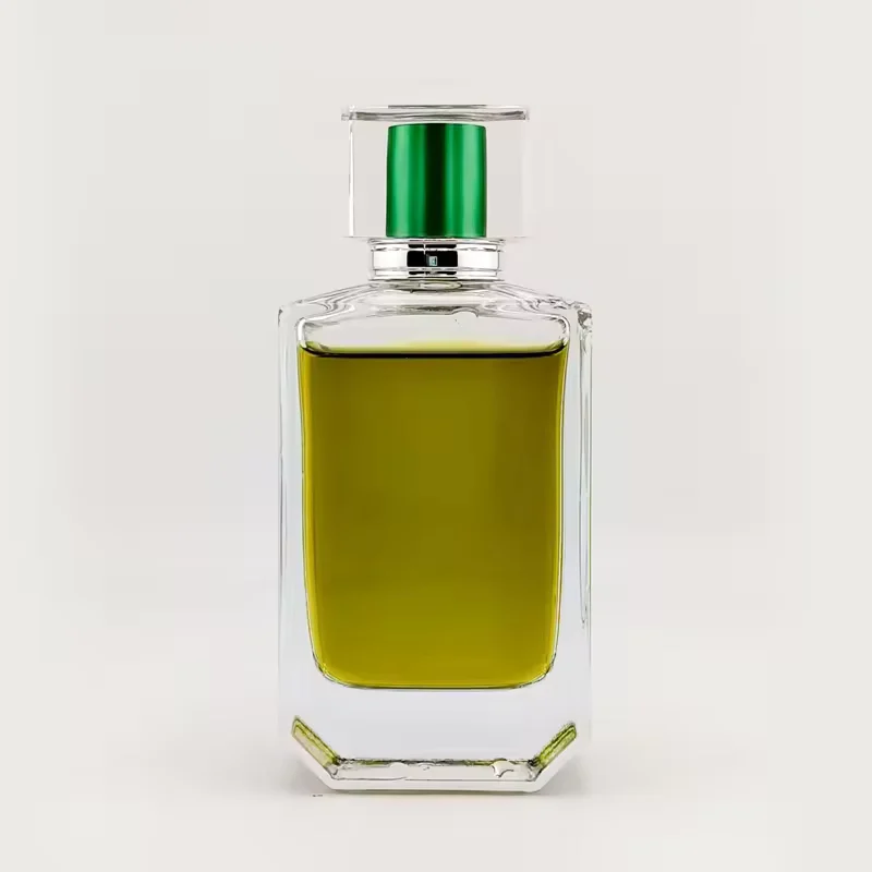Clear Glass Perfume Bottle with Crimp Neck