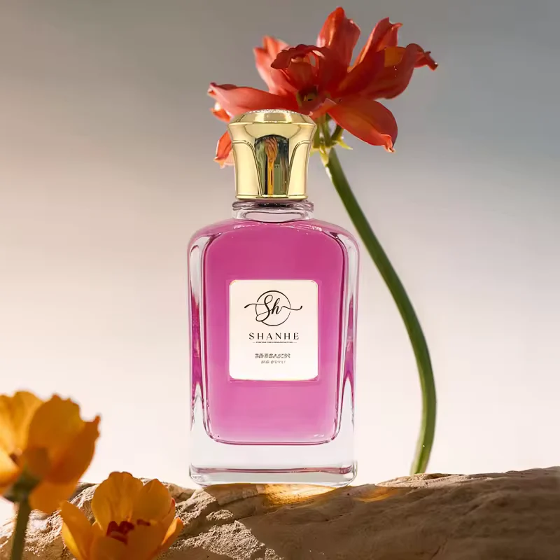 Clear Glass Perfume Bottle with Crimp Neck
