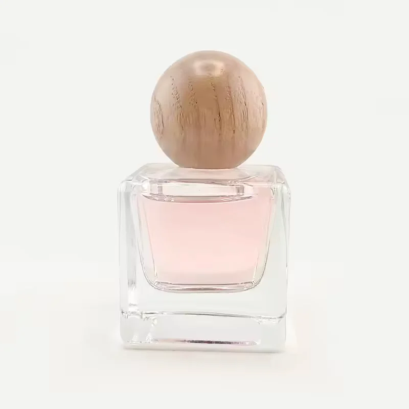 Clear Square Glass Perfume Bottle