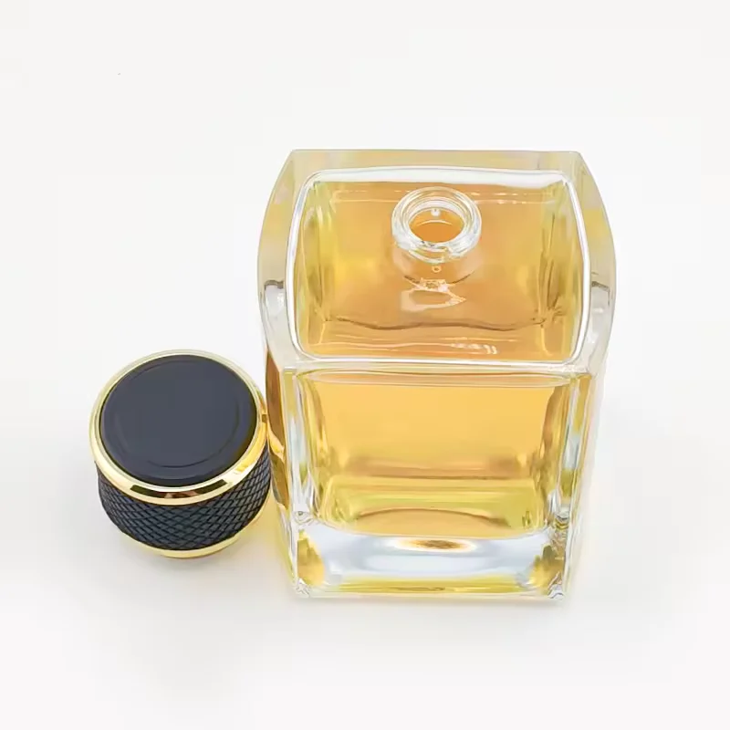 Black Square Glass Perfume Bottle image 3