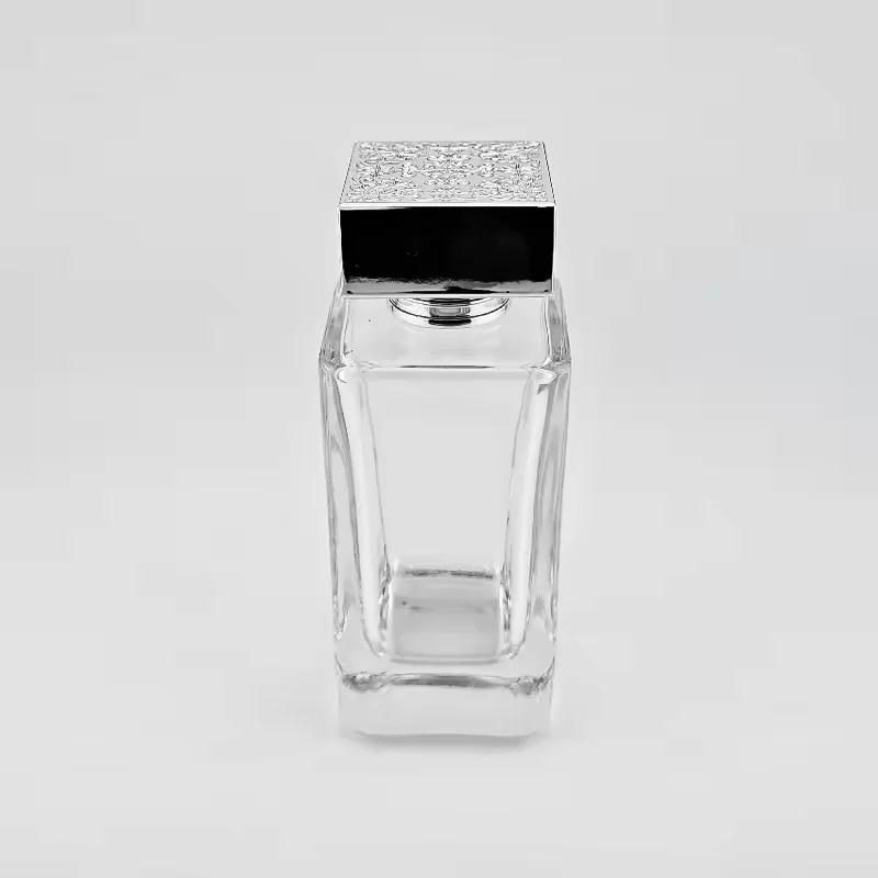 Clear Square Glass Perfume Bottle