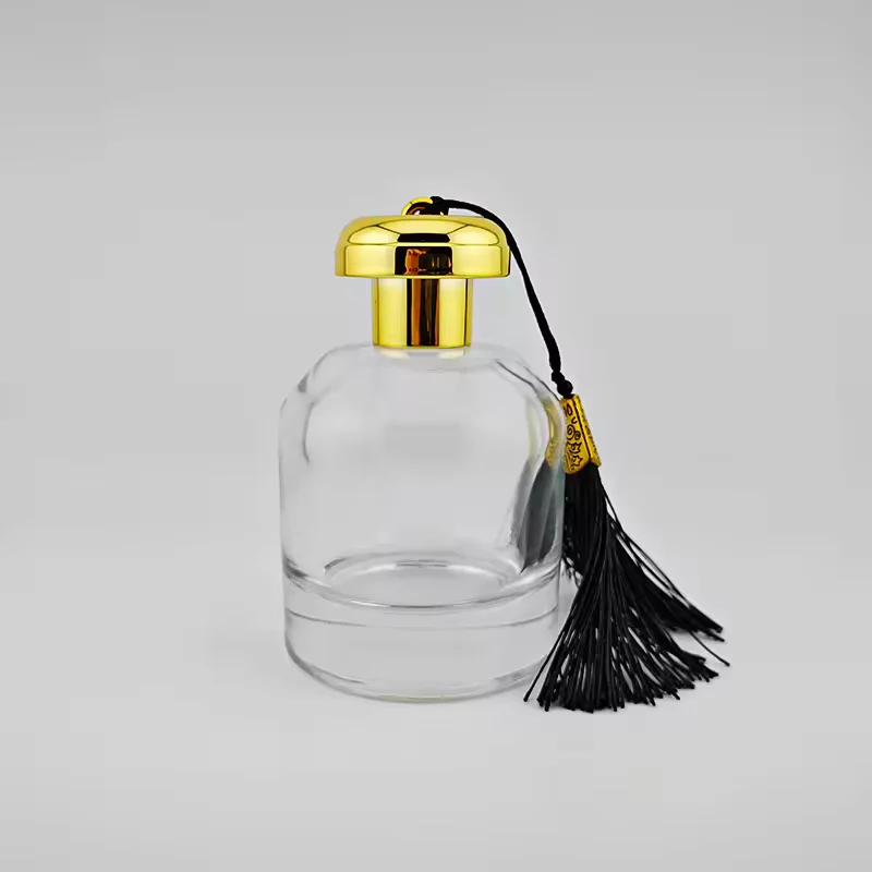 Black Glass Perfume Bottle with Refillable Design