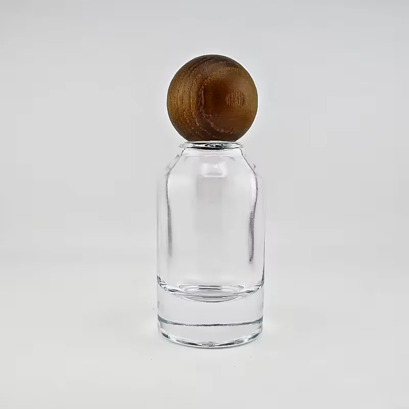 Clear Glass Perfume Bottle with Refillable Design
