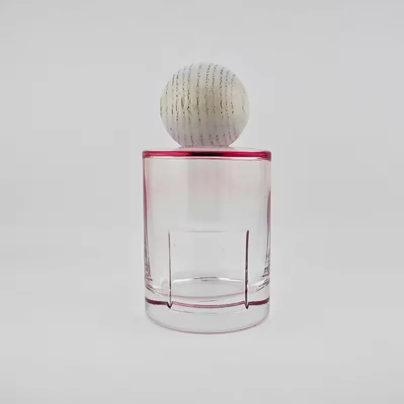 Gradient Glass Perfume Bottle with Crimp Neck