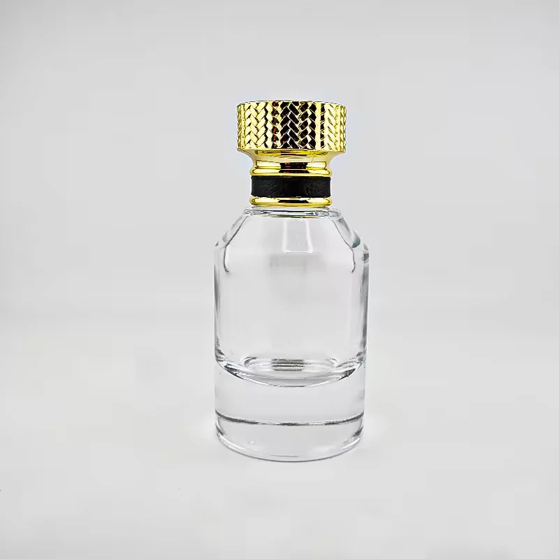 Clear Glass Perfume Bottle with Crimp Neck