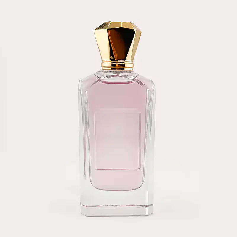 Clear Glass Perfume Bottle with Crimp Neck