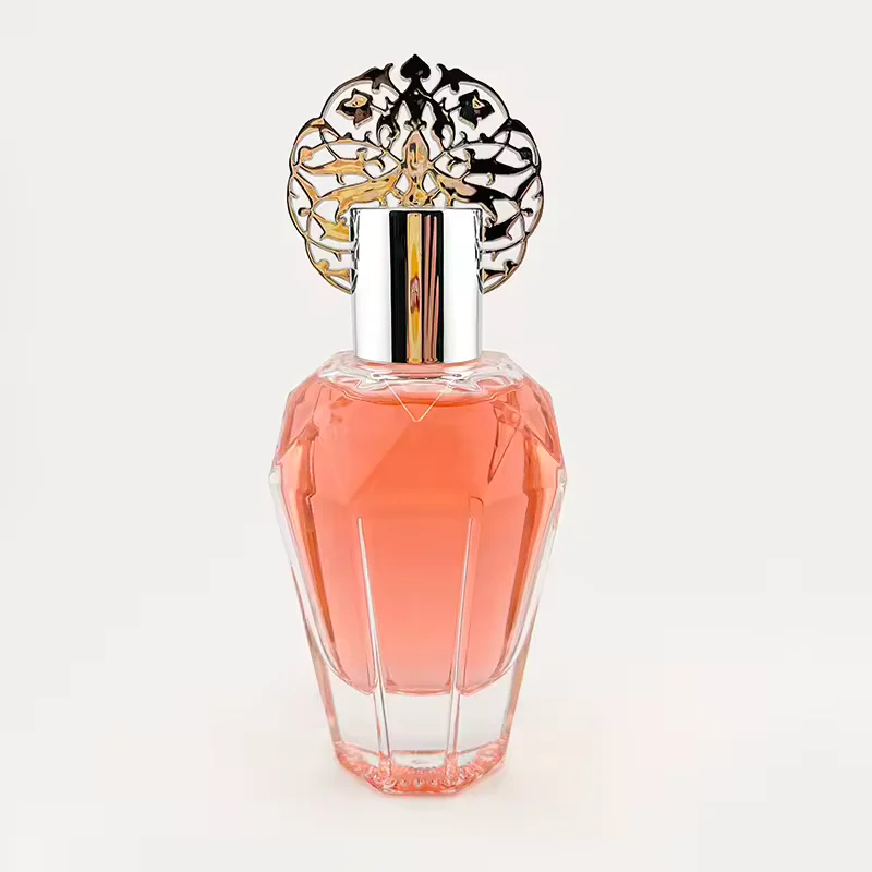 Clear Glass Perfume Bottle with Crimp Neck