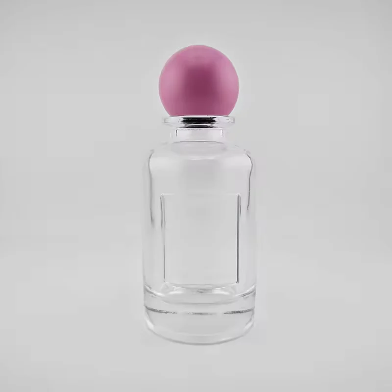 Clear Glass Perfume Bottle with Crimp Neck