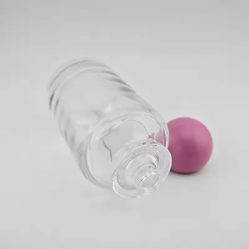 Clear Glass Perfume Bottle with Crimp Neck image 4