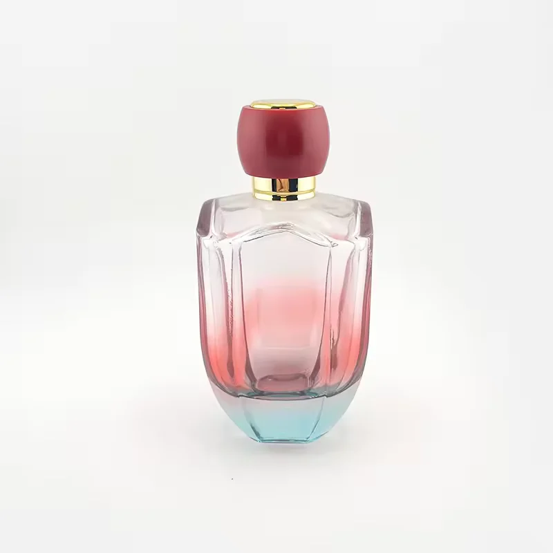 Gradient Glass Perfume Bottle with Crimp Neck