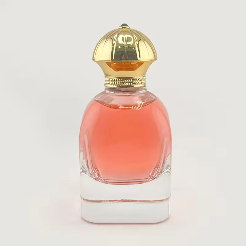 Clear Glass Perfume Bottle with Crimp Neck