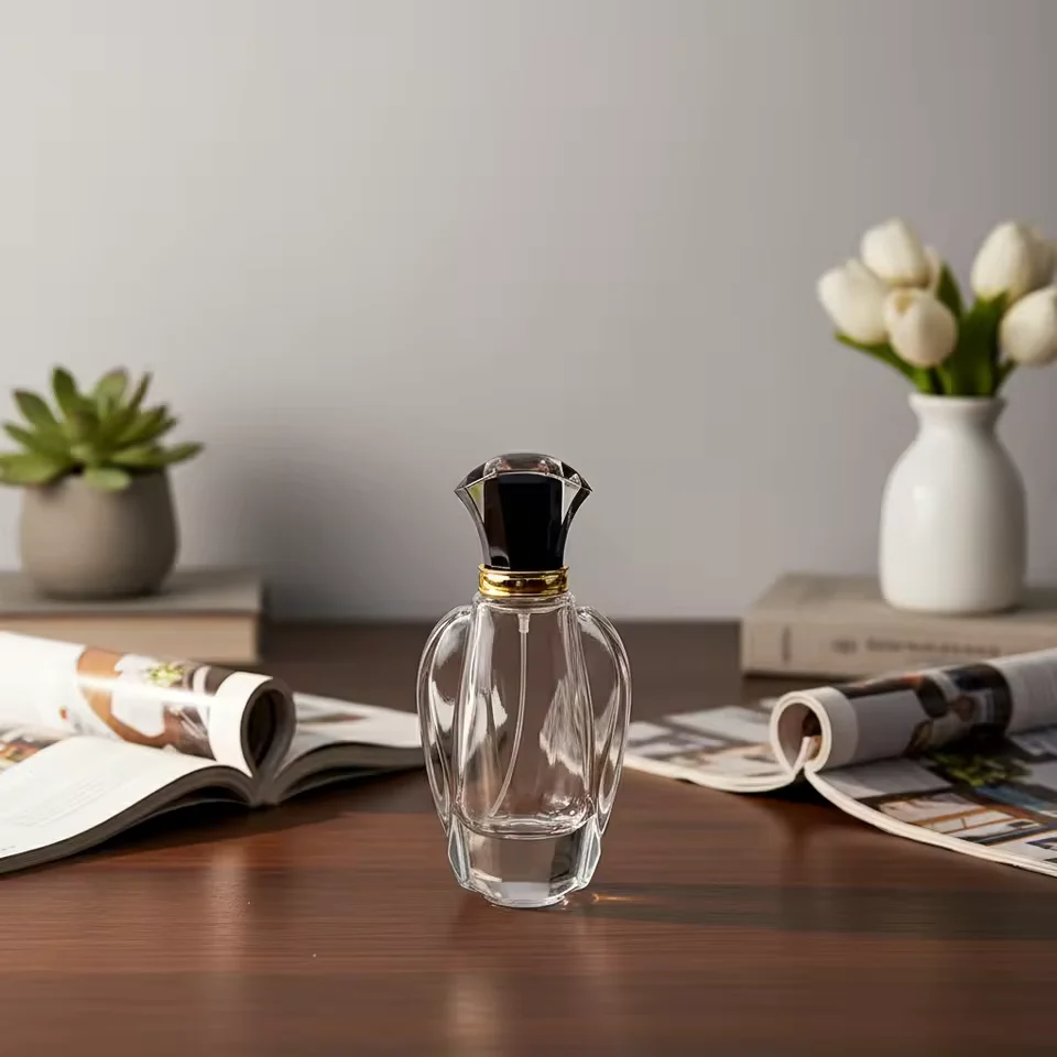 Black Glass Perfume Bottle