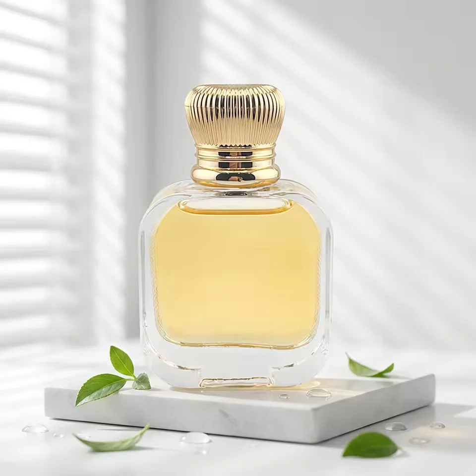 Frosted Square Glass Perfume Bottle with Pump Sprayer