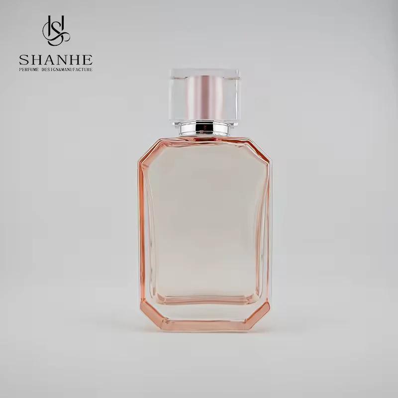Clear Square Glass Perfume Bottle