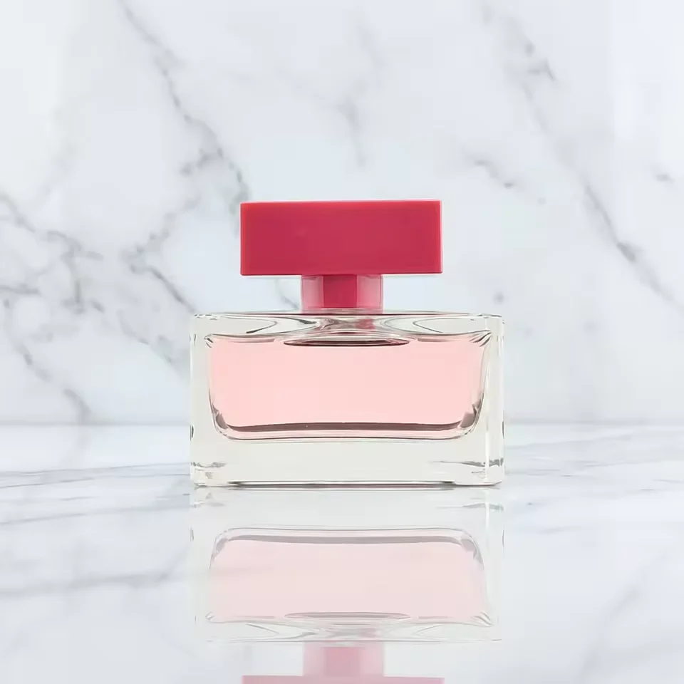 Clear Glass Perfume Bottle with Crimp Neck