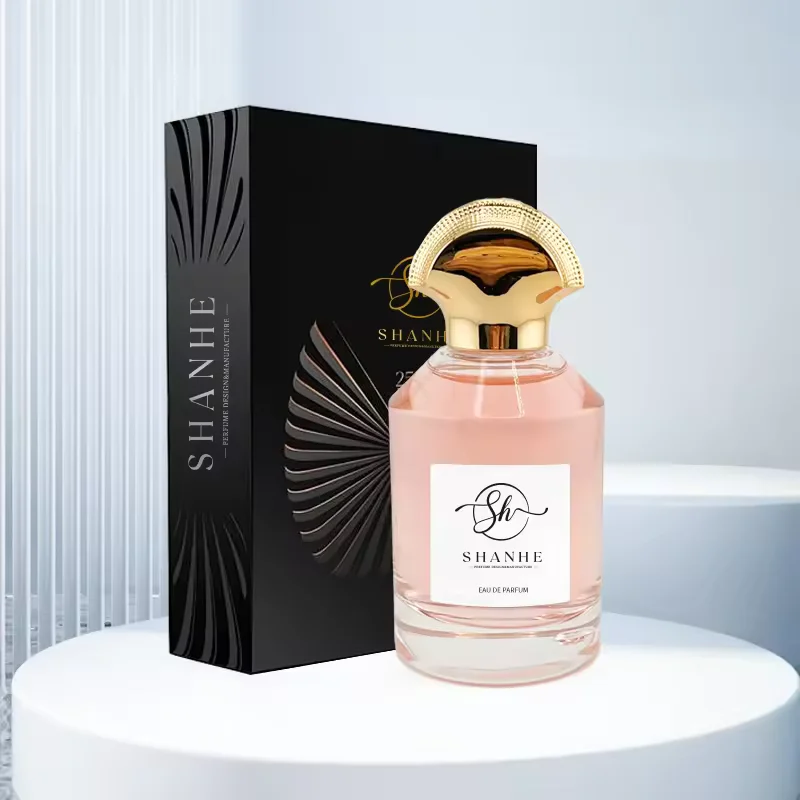 Clear Cylindrical Glass Perfume Bottle with Crimp Neck