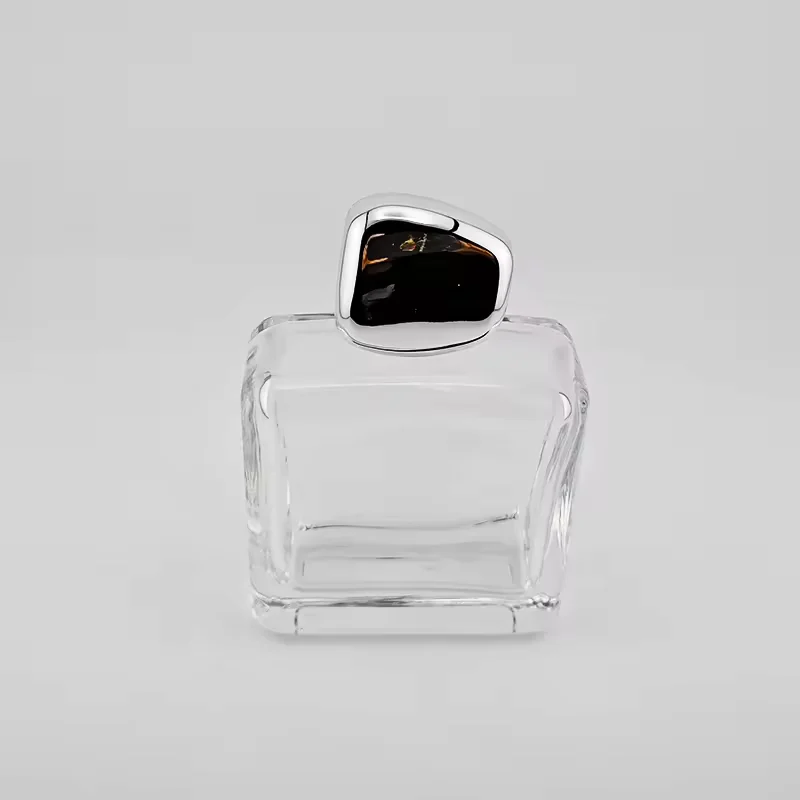 Clear Glass Perfume Bottle with Crimp Neck
