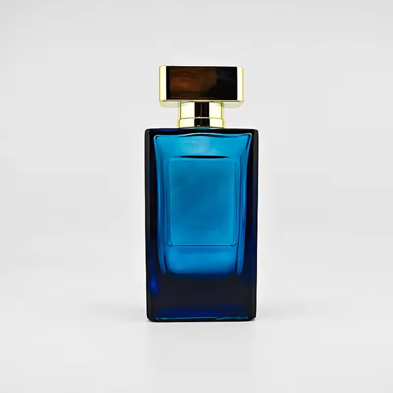 Square Glass Perfume Bottle with Crimp Neck