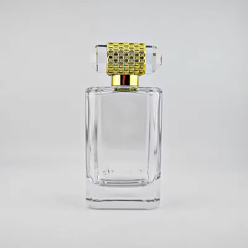 Clear Square Glass Perfume Bottle