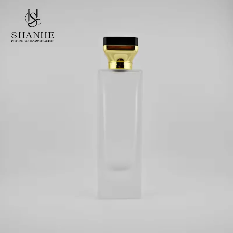 Frosted Rectangular Glass Perfume Bottle