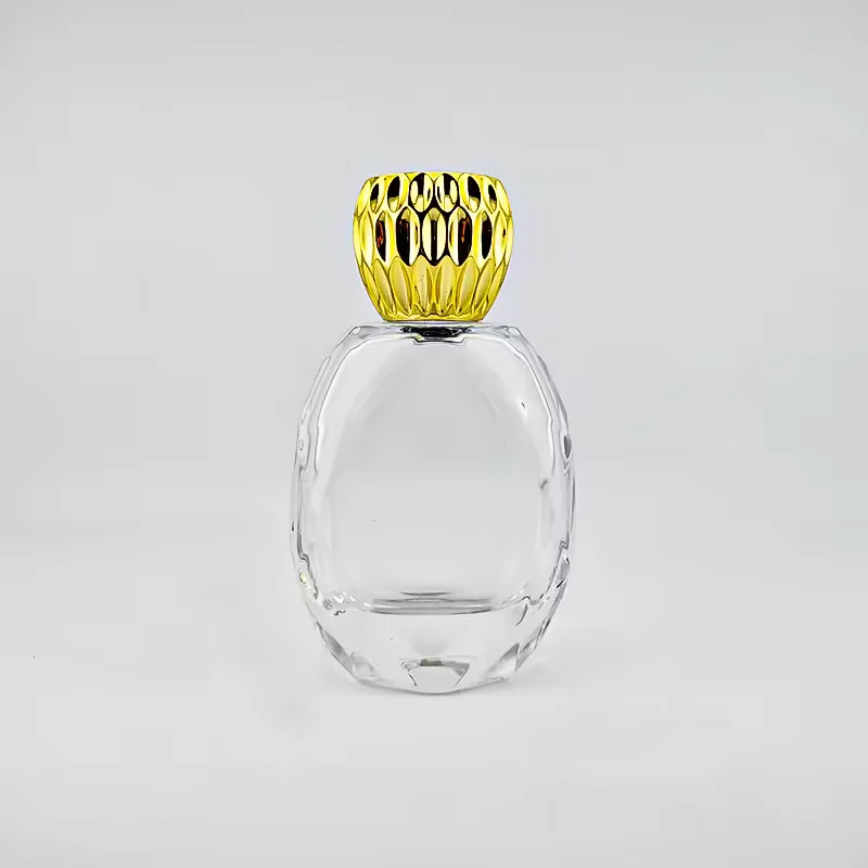 Red Oval Glass Perfume Bottle
